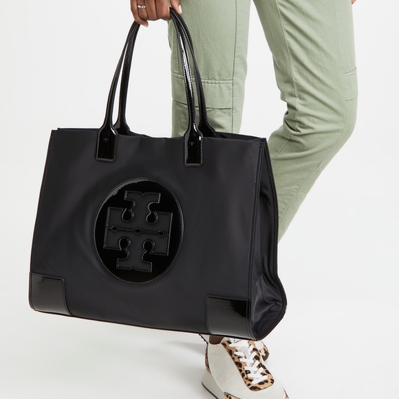 Tory Burch Ella Patent Nylon Tote - Picture 1 of 4